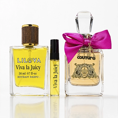 عطر زنانه جویسی ک.تور JUICY COUTURE – Viva la Juicy گلی میوه ای شیرین محصول 2008 اکستریت 50 میل — راهنمای خرید عطر از لیلووا