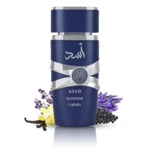 عطر-اسد-زنزیبار-لطافه-بهمراه-نتهای-شیرین-اسطوخودوس-و-گلی-و-چوبی-معطر