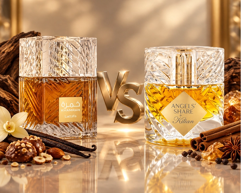 عطر لطافه خمره در برابر آنجلز شیر — راهنمای خرید عطر از لیلووا